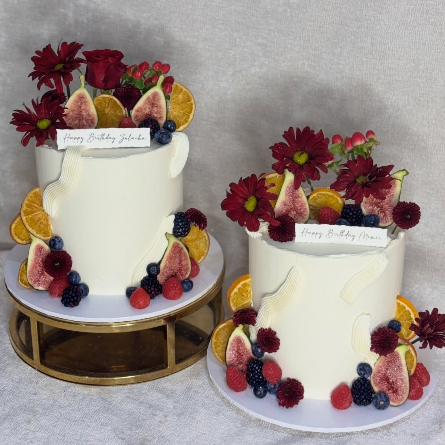 Detail of a mini celebration cake